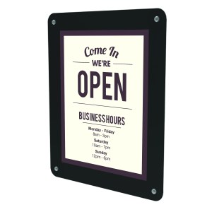 Window Display w/Suction Cups - 8.5" x 11" - Black