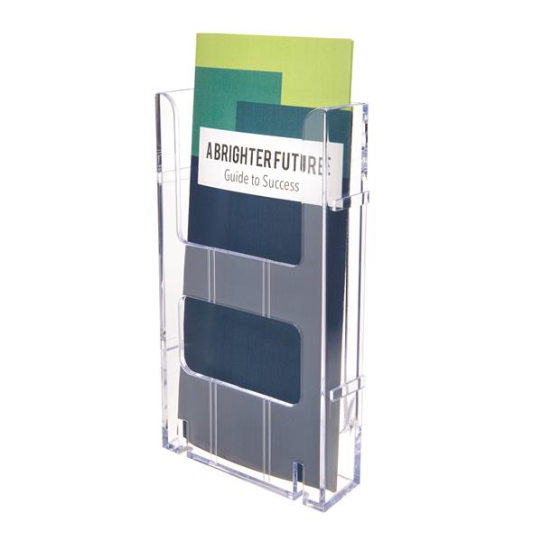 Deflecto Lit-loc Literature Holder Modular Wall-mountable 1/3x A4 Clear Ref DE771901 