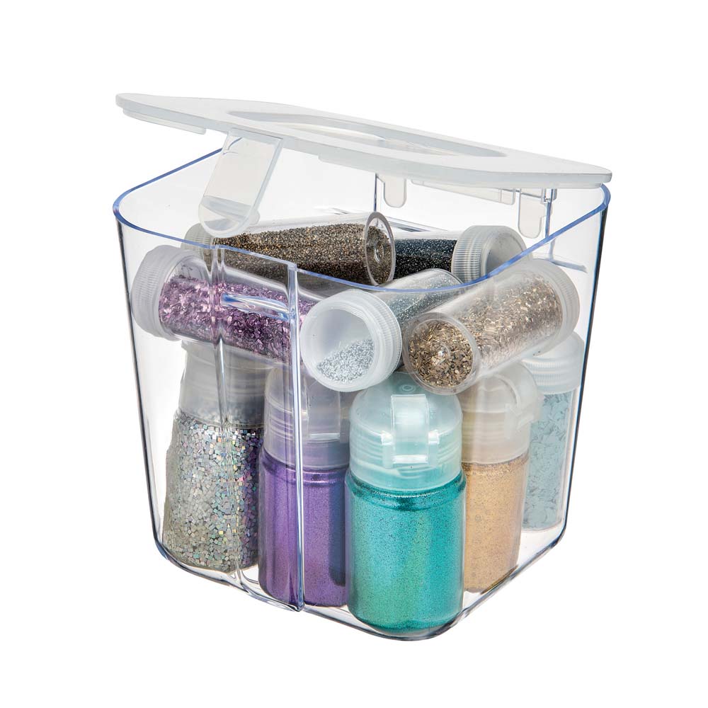 Deflecto Stackable Storage Caddy Organizer, 3 Containers, White