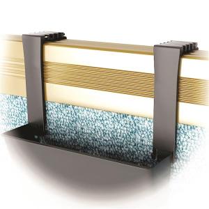 EZ Link Break-Resistant Plastic Partition Bracket - 2 Brackets - Black