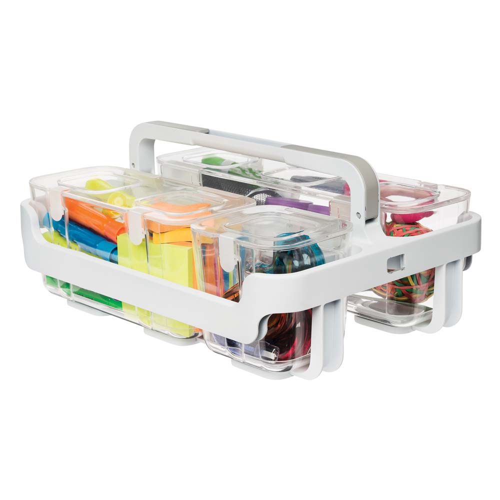 Stackable Caddy Organizer w/3 Containers - Deflecto