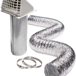 Airtight® Galvanized Pipe with Wide Mouth Plastic Hood and Pest Guard Kit