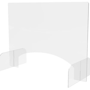 Countertop Safety Barrier with Pass Through with Feet