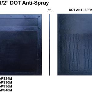 Molded Rubber Mud Flaps, 1/2" (Optional Dot AS)