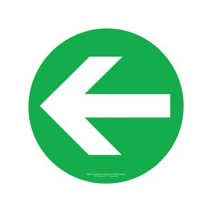 12" Adhesive Floor Decals - Green Arrow