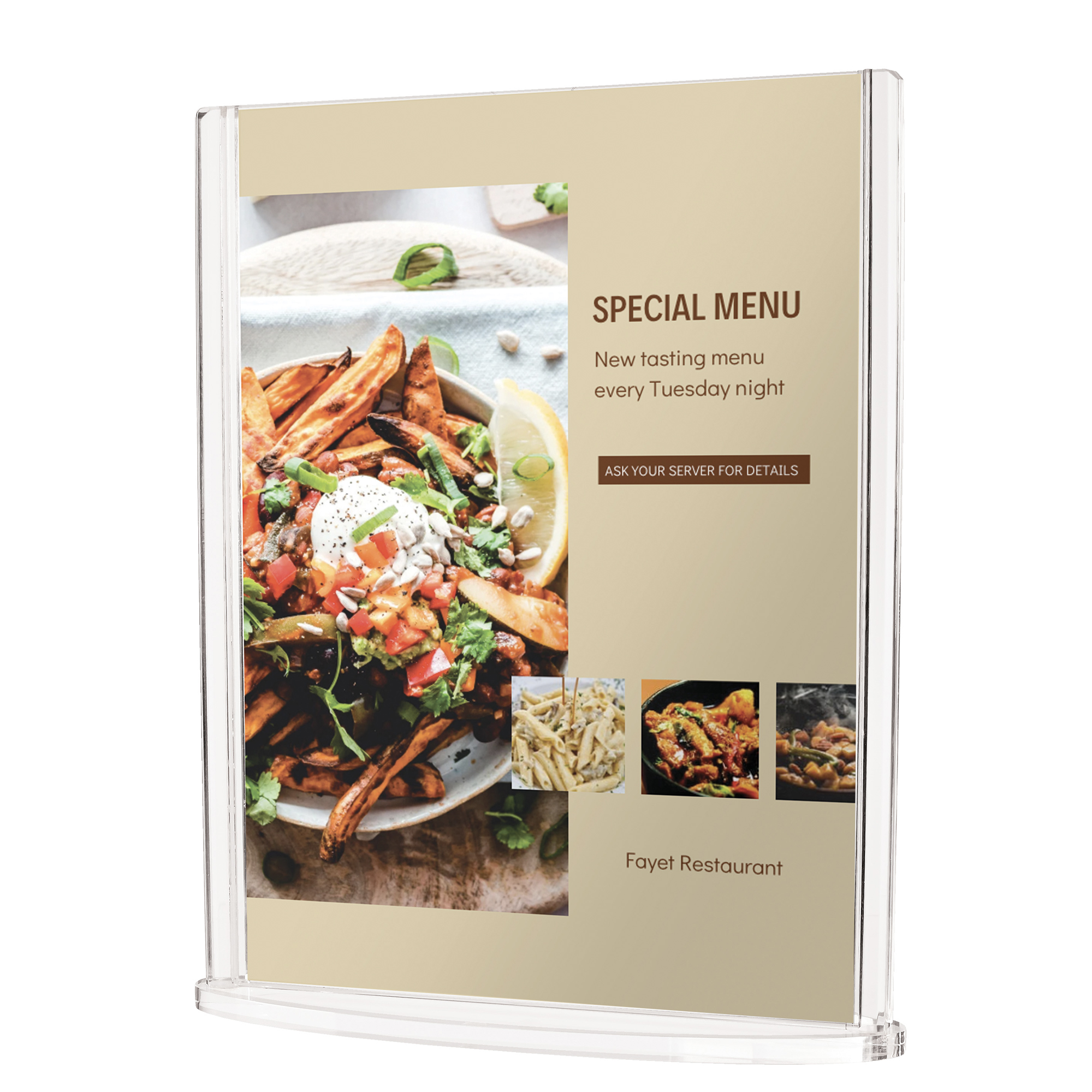 Double-Sided Sign Holder w/Oval Base - Deflecto