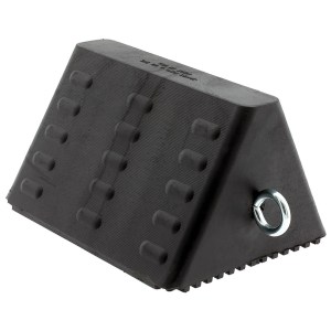 Smooth Pyramid Wheel Chock w/Eyebolt - Black