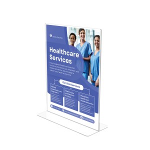 Superior Image® Double Sided Sign Holder - Portrait - 8.5" x 11"