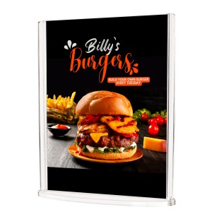 Double-Sided Sign Holder w/Oval Base