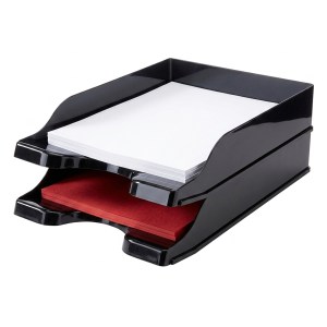 DocuTray® Multi-Directional Stacking Desk Tray Set - Black