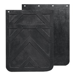 Molded Rubber Mud Flaps, Chevron, Steel Insert, 5/16"