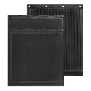 Molded Rubber Mud Flaps, Rain Channel Anti-Spray, 1/2"