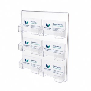 Business Card Holder - Six Compartment Wall Unit
